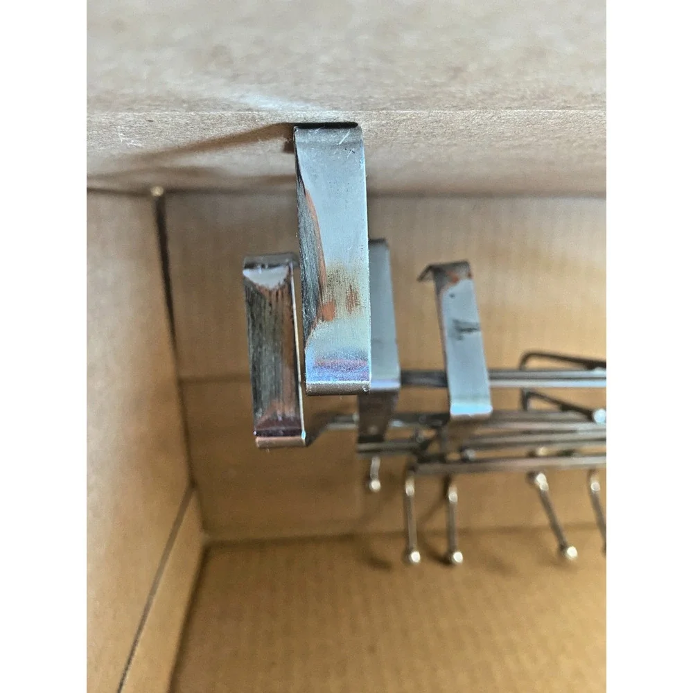 Over The Door 6-Hook Metal Towel and Coat Hanger, Set of 4, 18